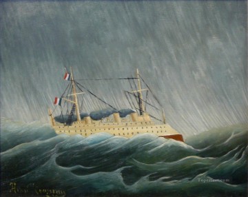 El barco sacudido por la tormenta Henri Rousseau Pinturas al óleo